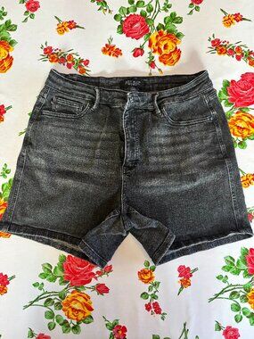 Judy Blue Black Stretch Denim Shorts Size 2X